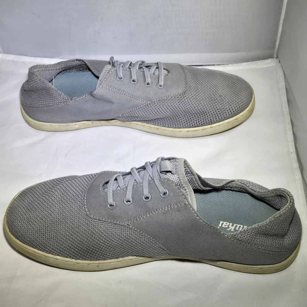 Olukai Nohea Moku Size 11.5 Men's Gray Mesh Outdoor Boat Shoes Clay Tapa